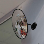 Обзорное зеркало для магазинов, диаметр 430 мм, чёрный кант