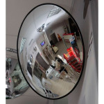 Сферическое зеркало для помещений и магазинов, диаметр 805 мм, чёрный кант