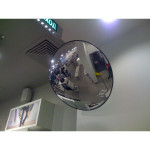 Обзорное зеркало сферическое, диаметр 900 мм, чёрный кант