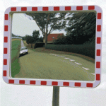 Зеркало для дороги DL 800х1000 мм, со световозвращателями