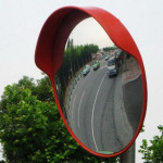 Зеркало дорожное с козырьком, диаметр 800 мм